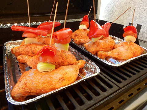 Roponan aluminum grill toppers used as smoker liner for versatile cooking