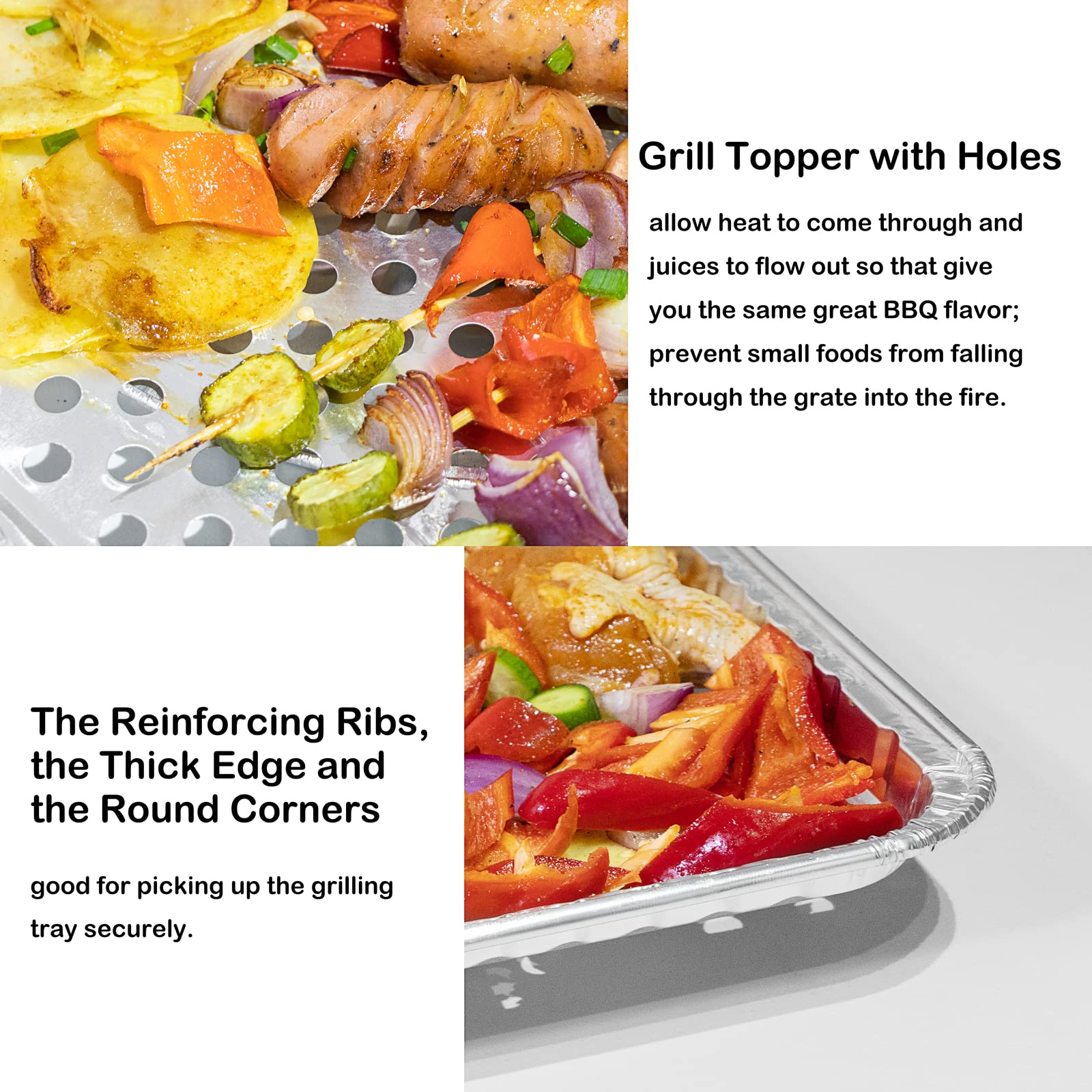 Roponan disposable-aluminum-foil-pan provides easy cleanup after outdoor barbecues.