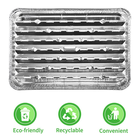 Roponan eco-friendly disposable grill pans ready for recycling after use