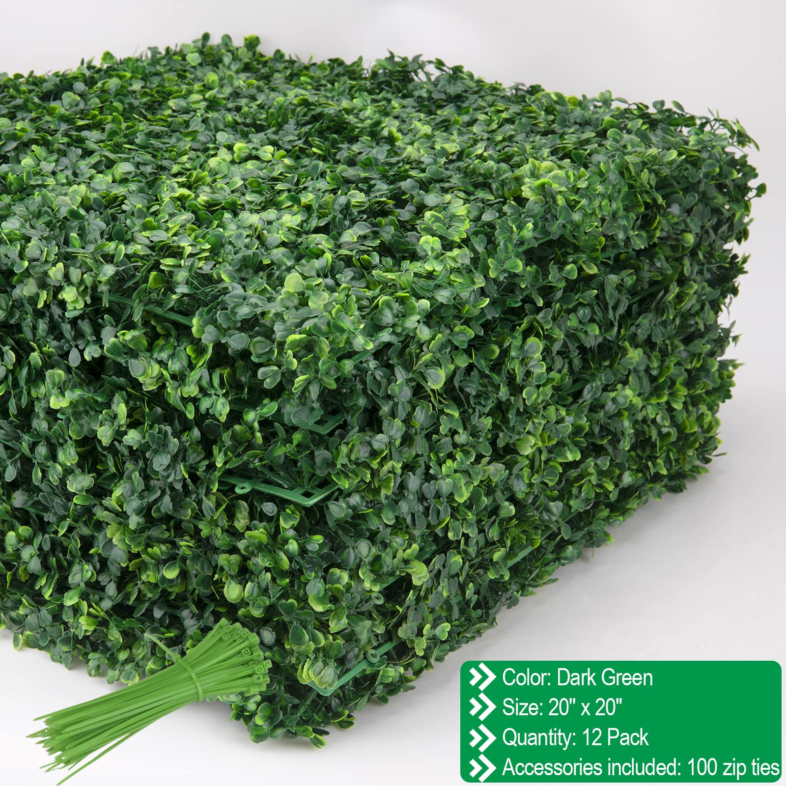 Ropoy Boxwood Panel 20x20 interlocking assembly for easy DIY setup