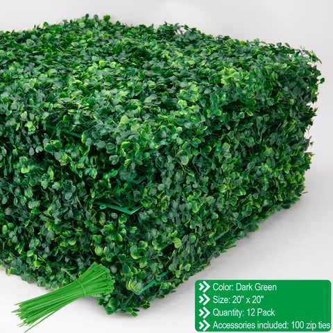 Ropoy Boxwood Panel 20x20 interlocking assembly for easy DIY setup