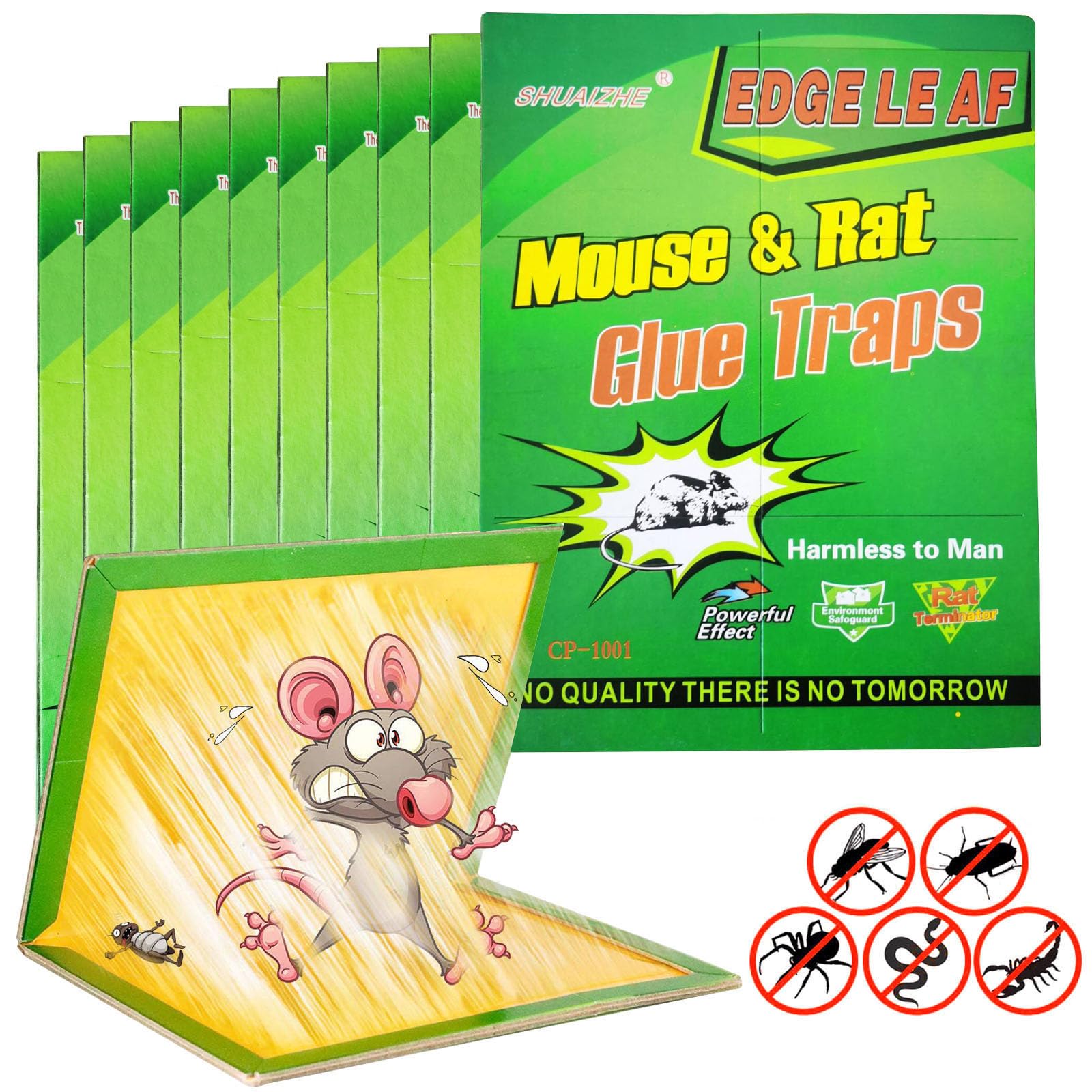 ROPQPEOD large mouse glue trap plate with strong adhesion for pest capture