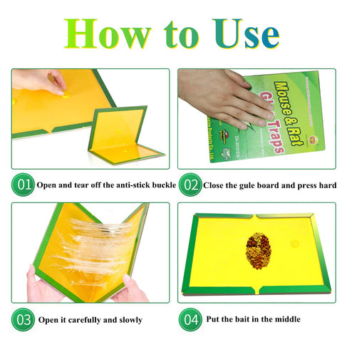 ROPQPEOD glue trap folded into shape for tight spaces and versatile use