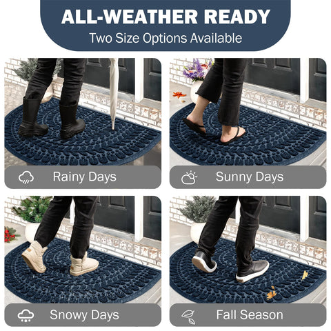 RORA easy-clean doormat can be vacuumed or hose-cleaned for quick maintenance.