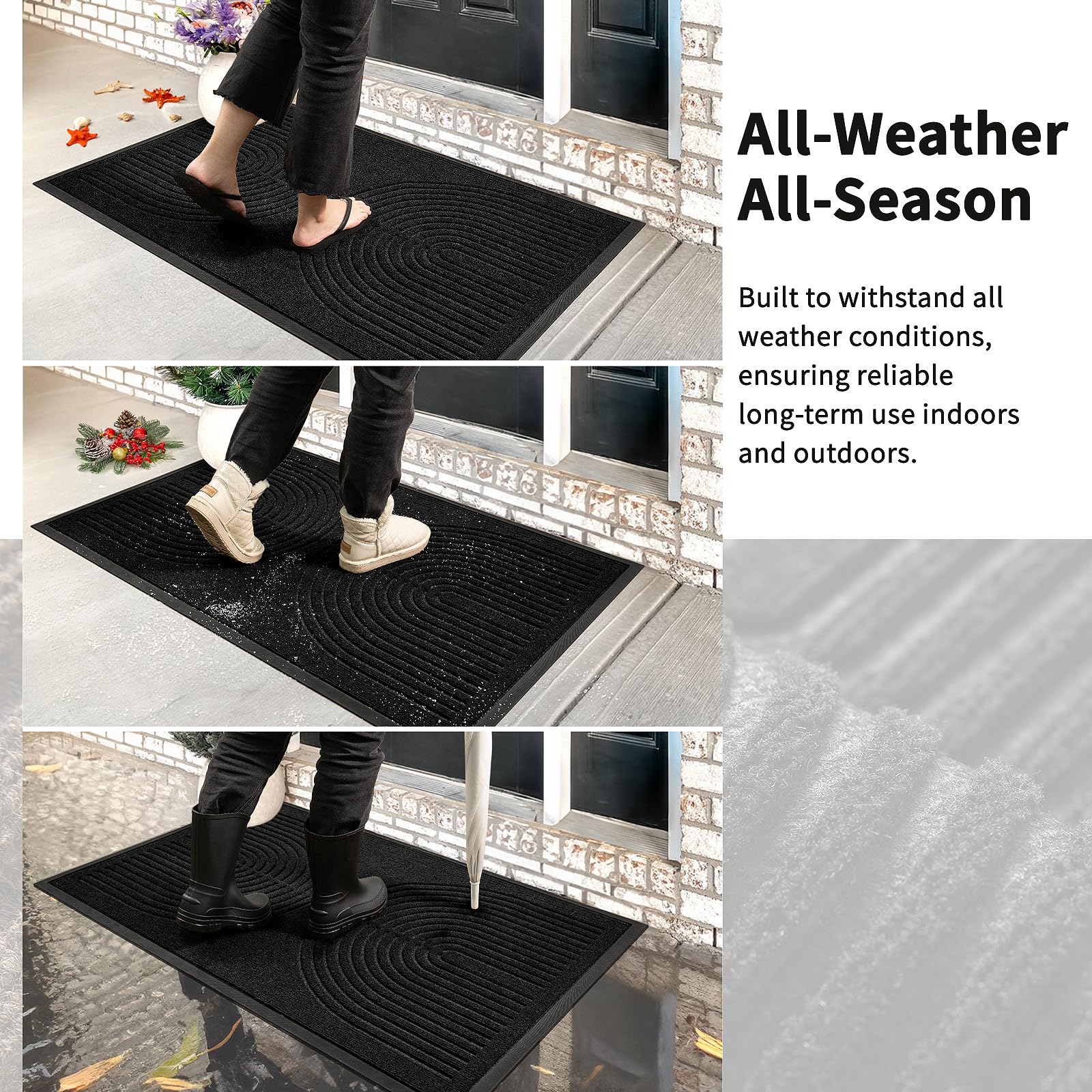 RORA 29.5 x 17 inch mat fits single doors.