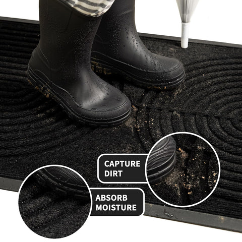 RORA low-profile door mat prevents snagging and fits under doors.