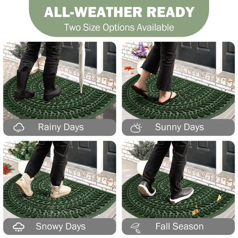 RORA half-circle door mat mud-dog use demonstrates paw protection at entry.
