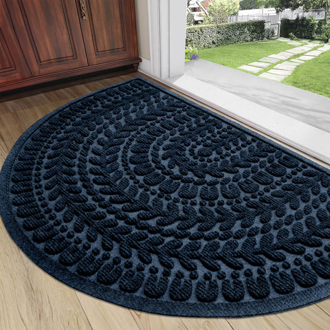 RORA half-circle door mat at the front door for stylish entry and dirt control.