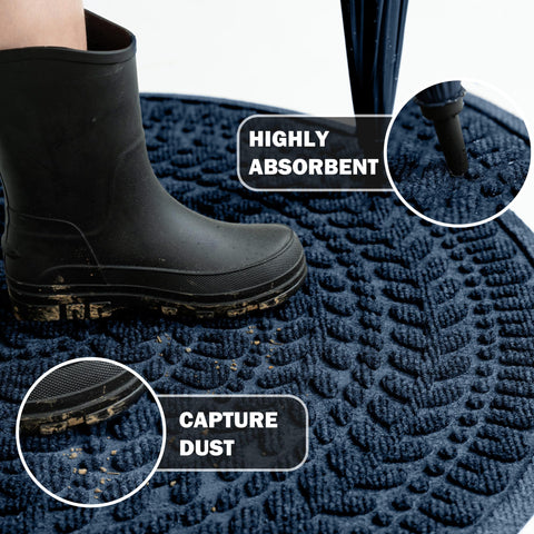 RORA semicircular doormat for outdoor use creates welcoming entry and moisture control.