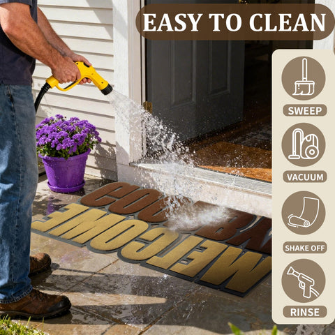 RORA water-absorption-entryway helps keep entryways dry after rain.