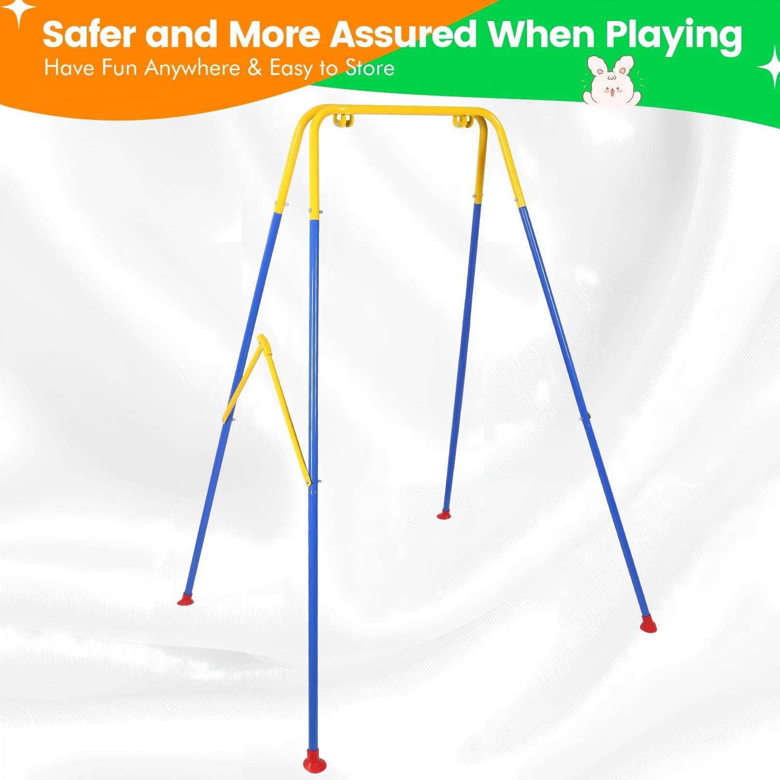 Rormcheny foldable baby swing frame enables quick setup and easy storage