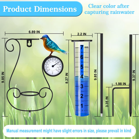 Rose Manor digital display rain gauge for quick, clear readings