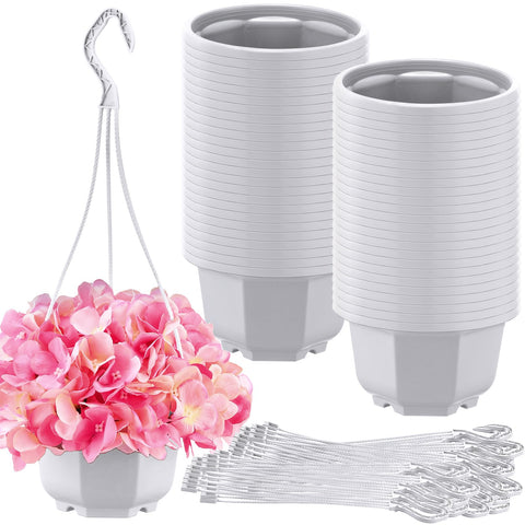 Roshtia 50pc set of 5.9in hanging plant pots for indoor and outdoor use