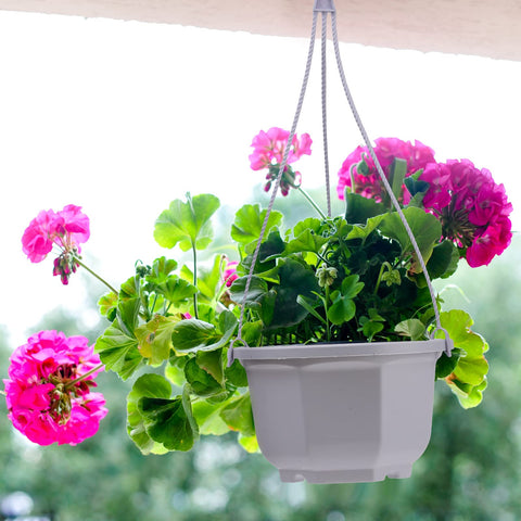 Roshtia PP plastic hanging planters durable and heat resistant.