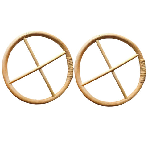 Rosojodg brown wind chime circles: sturdy frames for DIY outdoor decor.