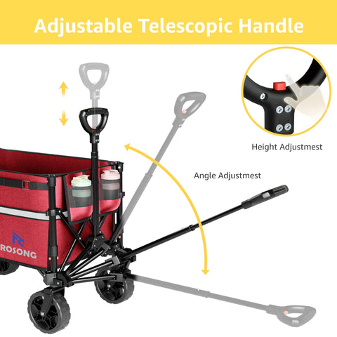ROSONG collapsible wagon grocery and camping companion for versatile trips