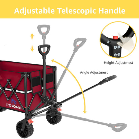 ROSONG heavy-duty wagon frame demonstrates durability under load.