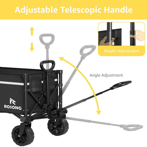ROSONG collapsible wagon side pockets keep essentials within reach