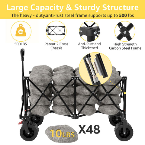 ROSONG collapsible wagon side pockets keep small items within reach