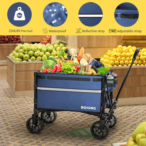 ROSONG wagon displays sturdy 1.2mm steel frame for heavy loads and durability.