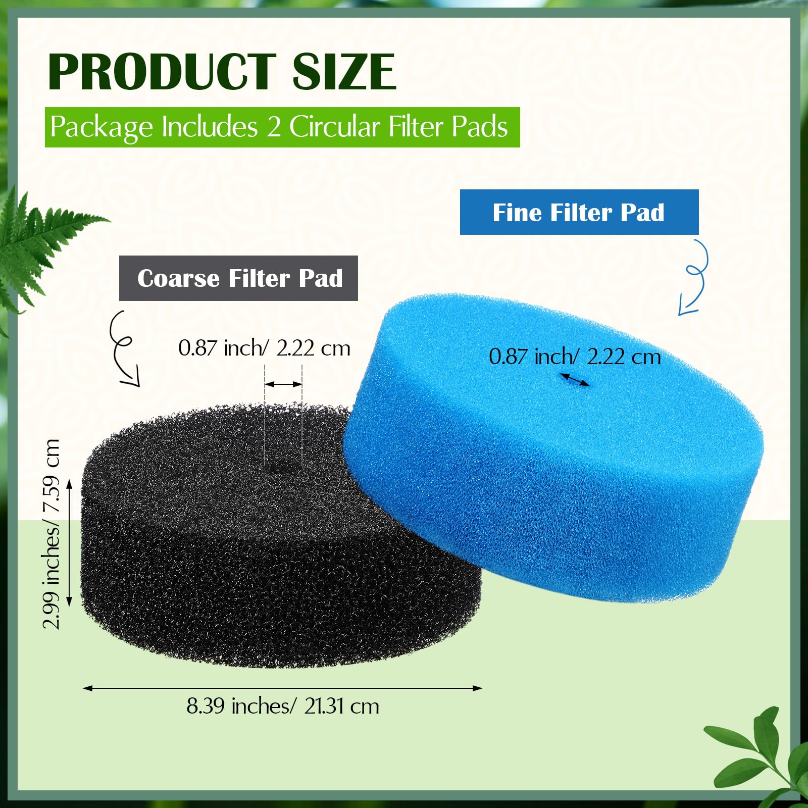 Rossesay blue fine-filter pad enhances debris capture for clearer water.