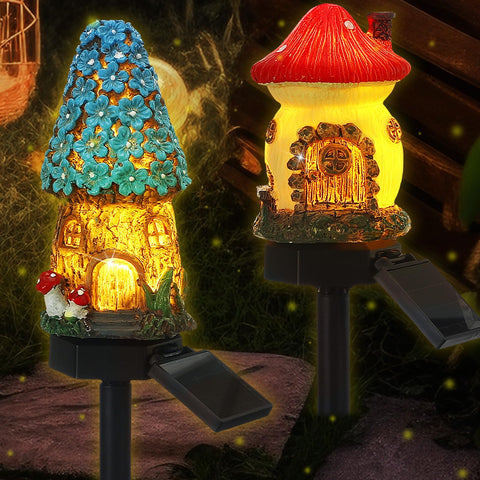 Rossesay mushroom solar light for outdoor garden enhances nighttime ambiance with colorful LEDs