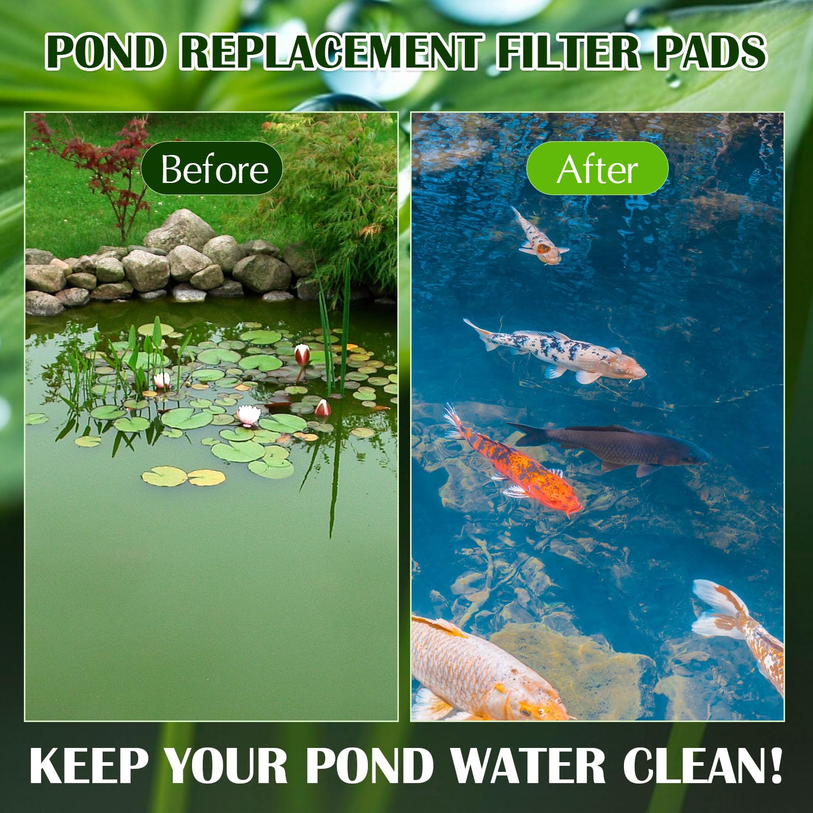 Rossesay sponge filter pad offers compact, simple setup for fountains.