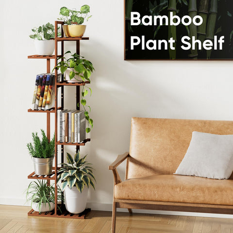 ROSSNY sturdy bamboo construction supports heavy pots up to 20 pounds per tier.