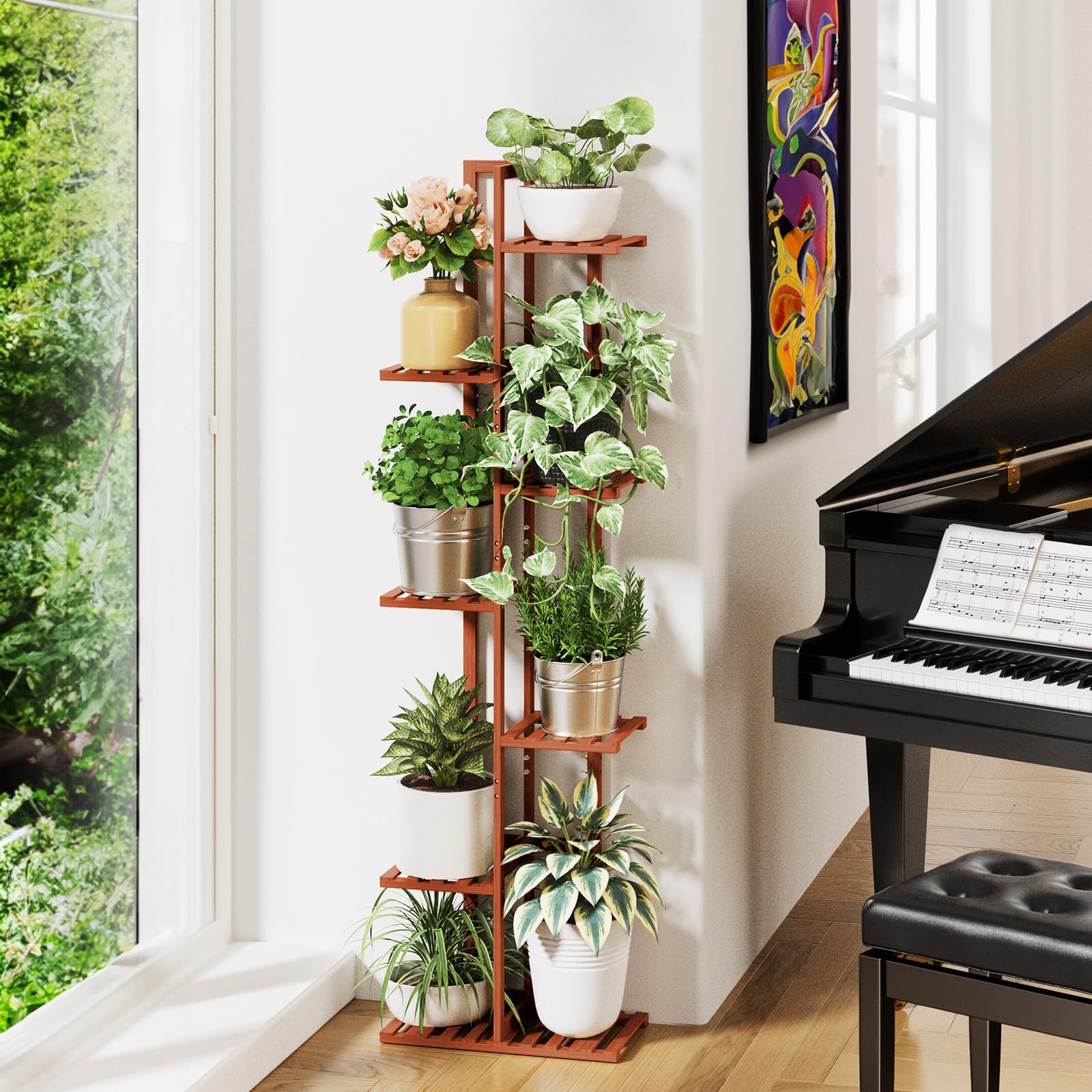 ROSSNY easy-assembly stand helps you set up quickly with included tools.