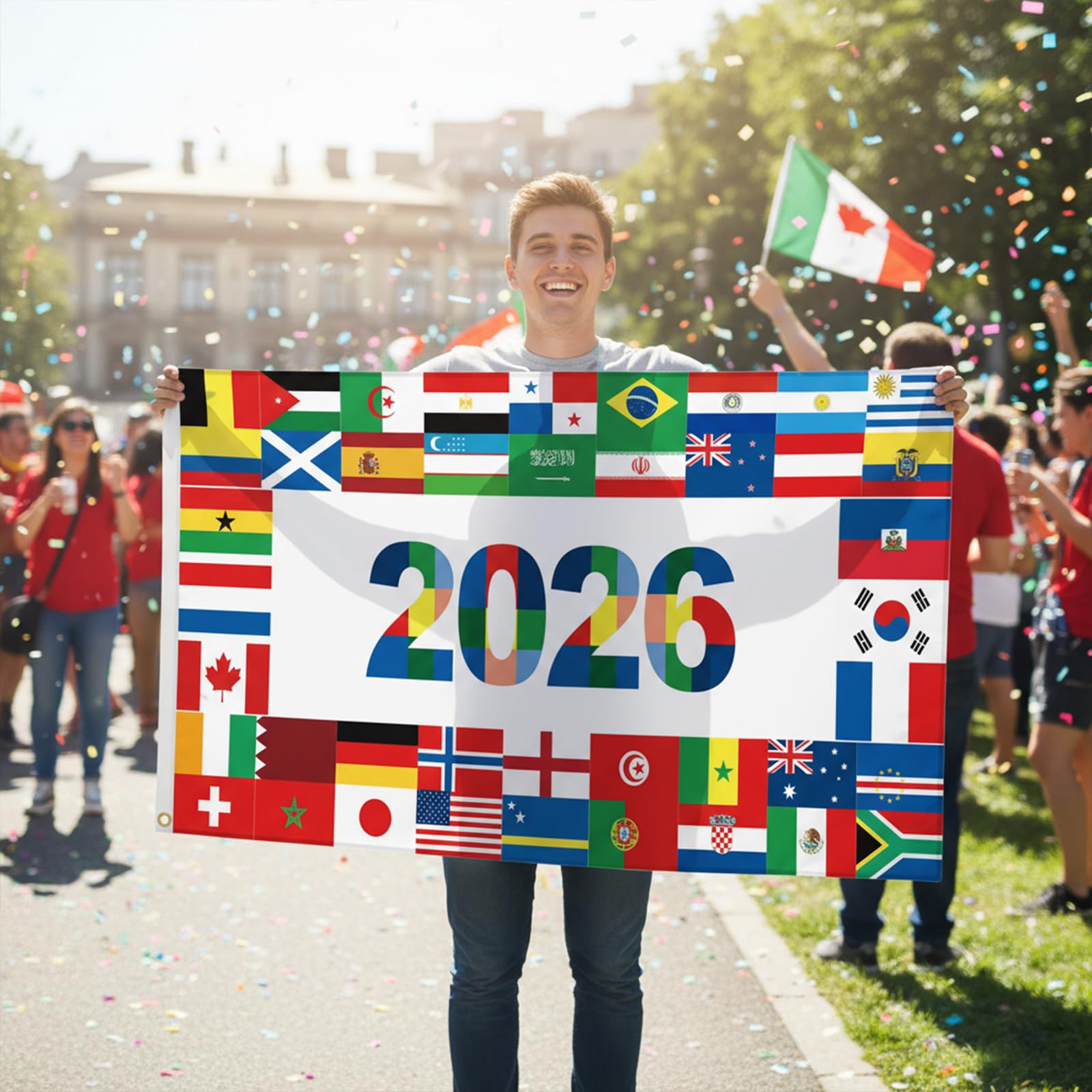Rosulasi easy-hang flag banner for quick setup