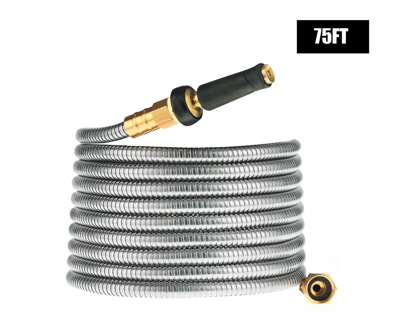 Rosy Earth hose connectors on both ends enable easy extension and accessory compatibility.