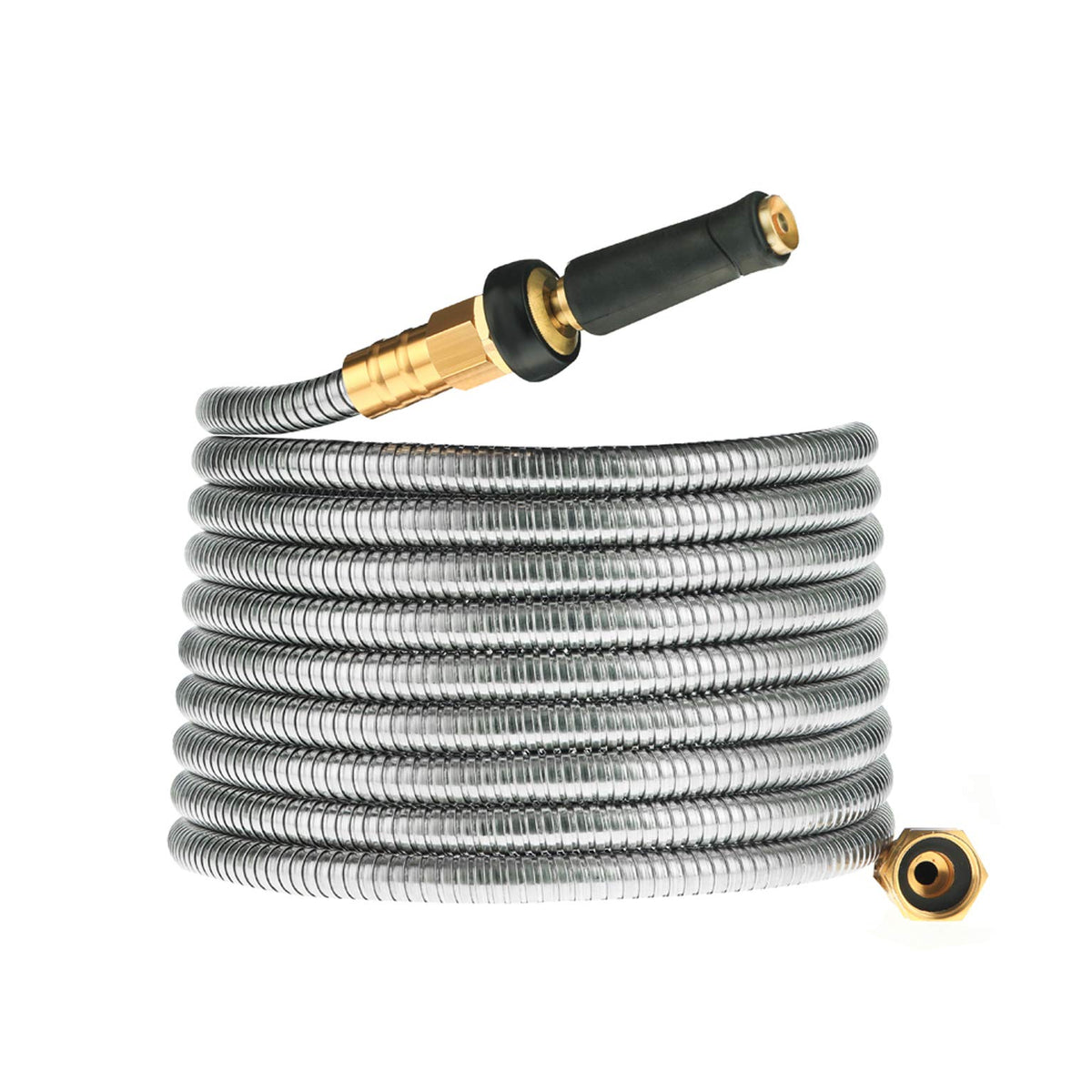 Rosy Earth Expandable Hose 75ft with steel shell for easy reach and efficient watering.