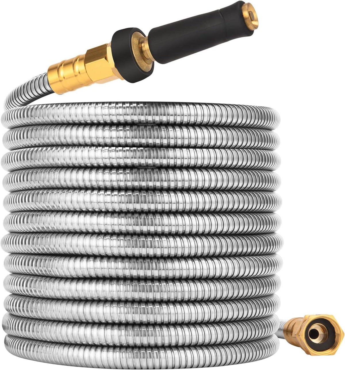 Rosy Earth metal garden hose 125ft with stainless steel shell for durable watering