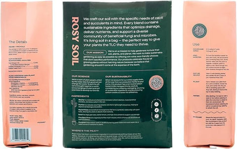Rosy Soil indoor-oasis-ready mix enables thriving cactus and succulents indoors.