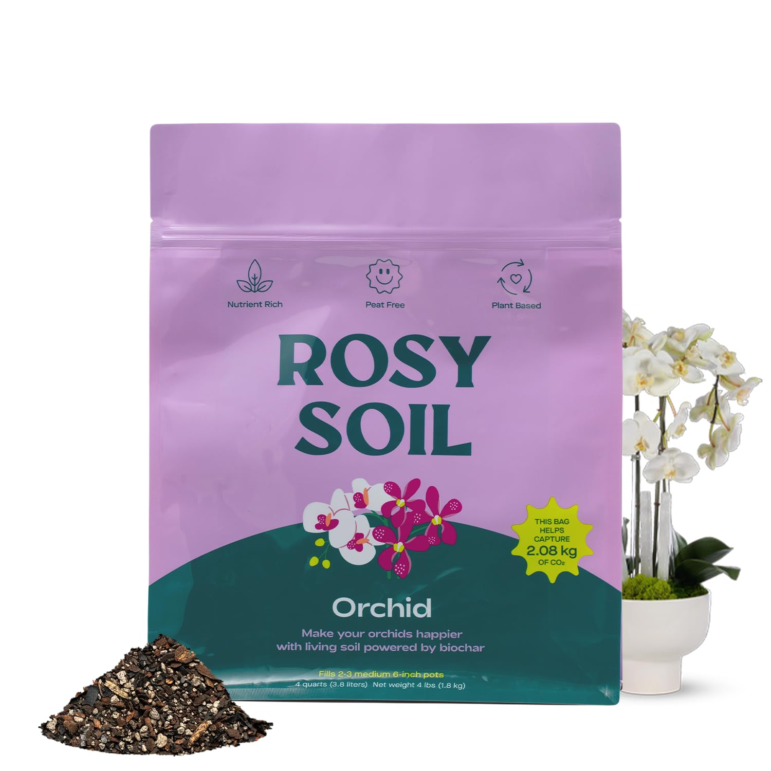 Rosy Soil Orchid Potting Mix with superior aeration for orchid roots
