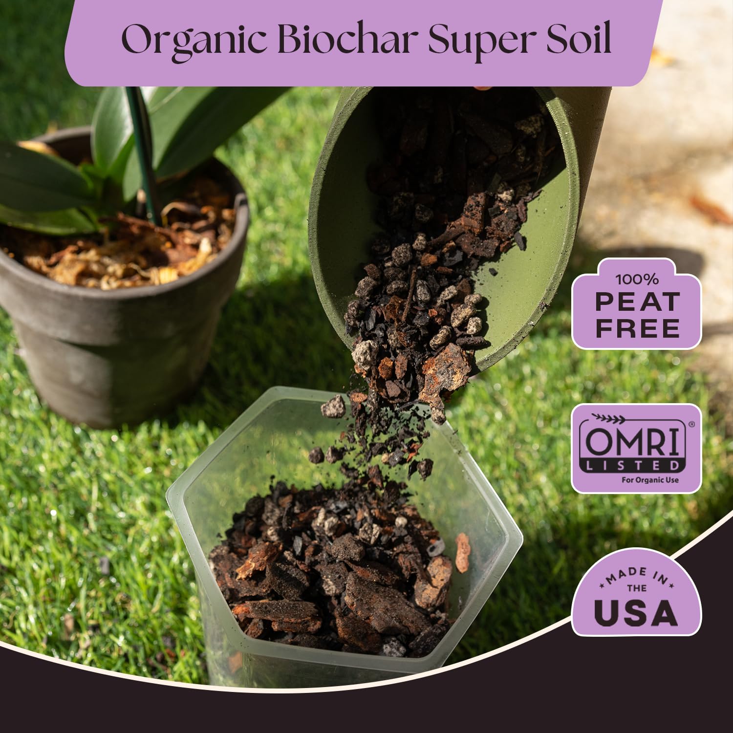 Rosy Soil Orchid Potting Mix peat-free formula supports sustainable indoor gardening