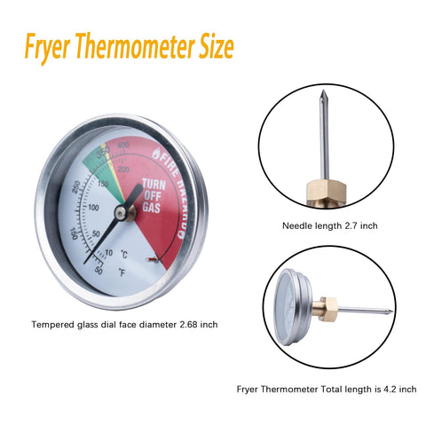 Rosyquarz Bayou 2.5-gal fryer thermometer installed for safe, consistent frying temps