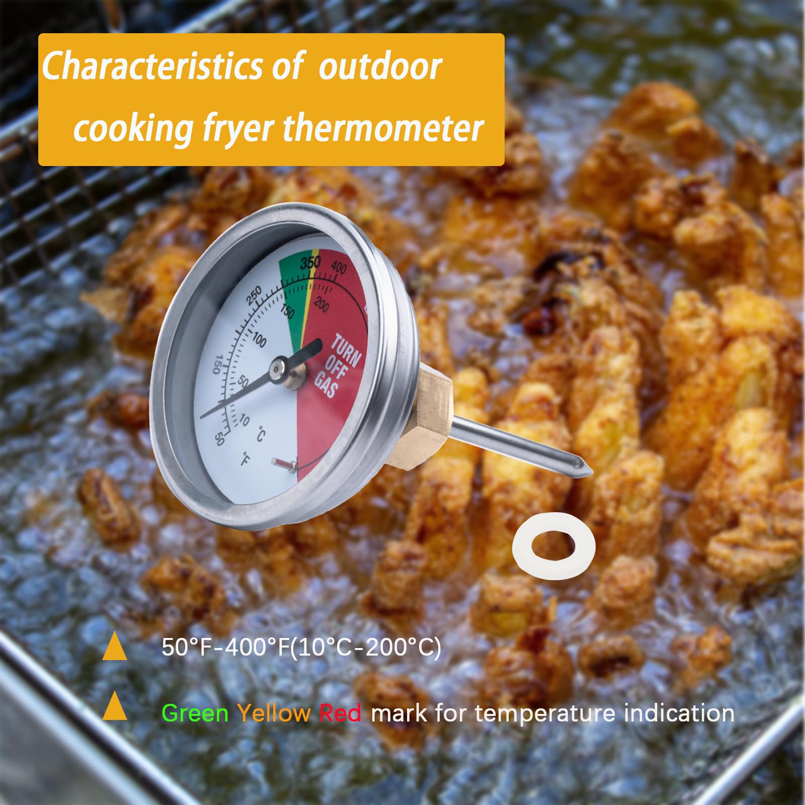 Rosyquarz stainless steel dial face provides durable, clear temperature readings