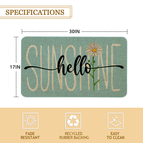 Roszwtit daisy motif mat adds durable curb appeal at entryways