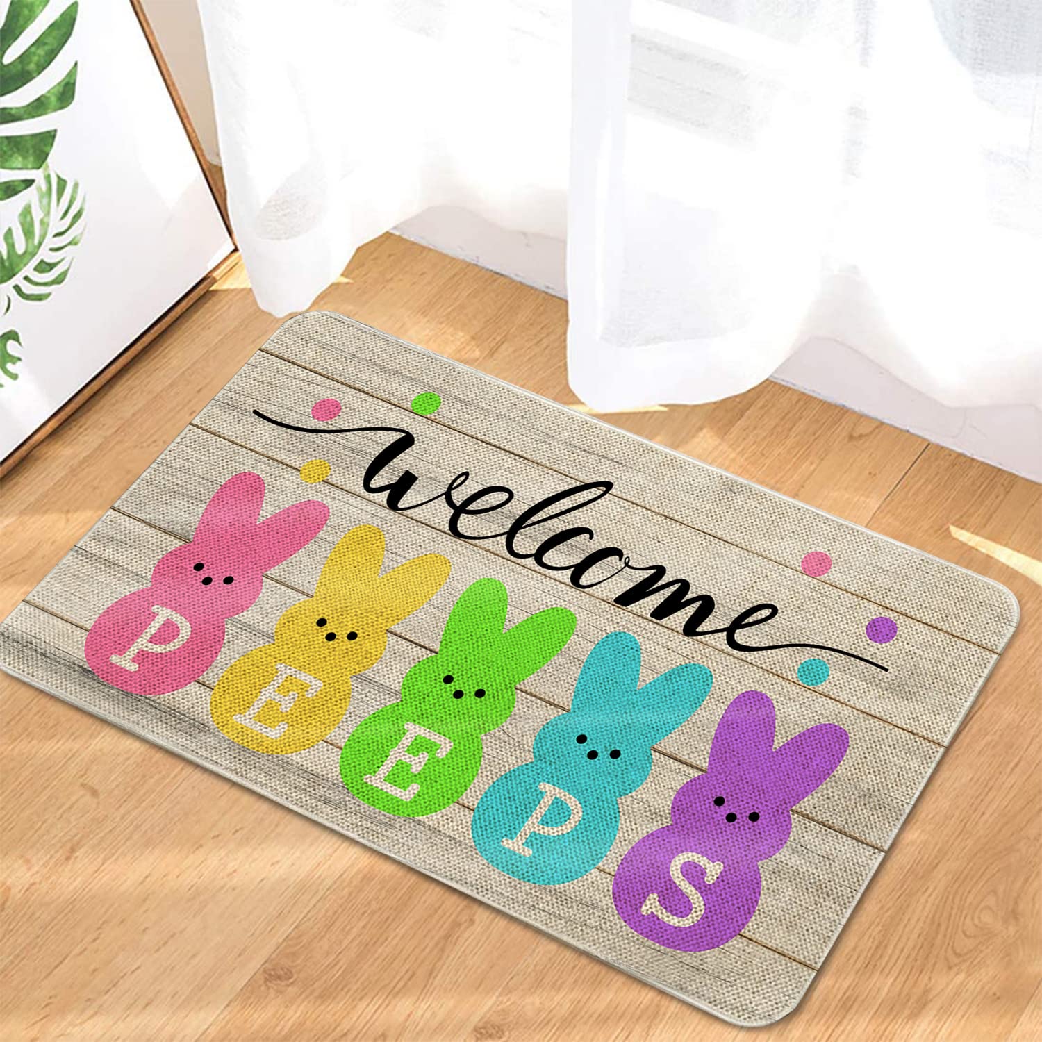 Roszwtit Easter doormat suitable for indoor and outdoor use