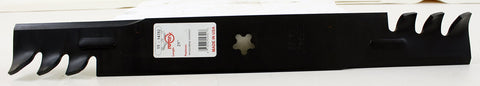 Rotary 14392 5-point star CH blades close-up for secure mounting and mulching.