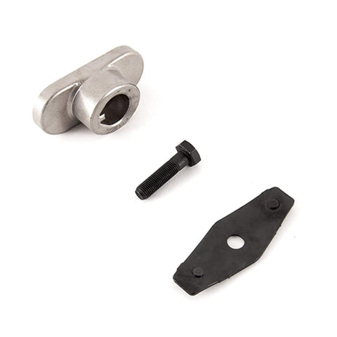 Rotary 15019 adapter kit components: adapter, bolt, and bell washer ready for installation.