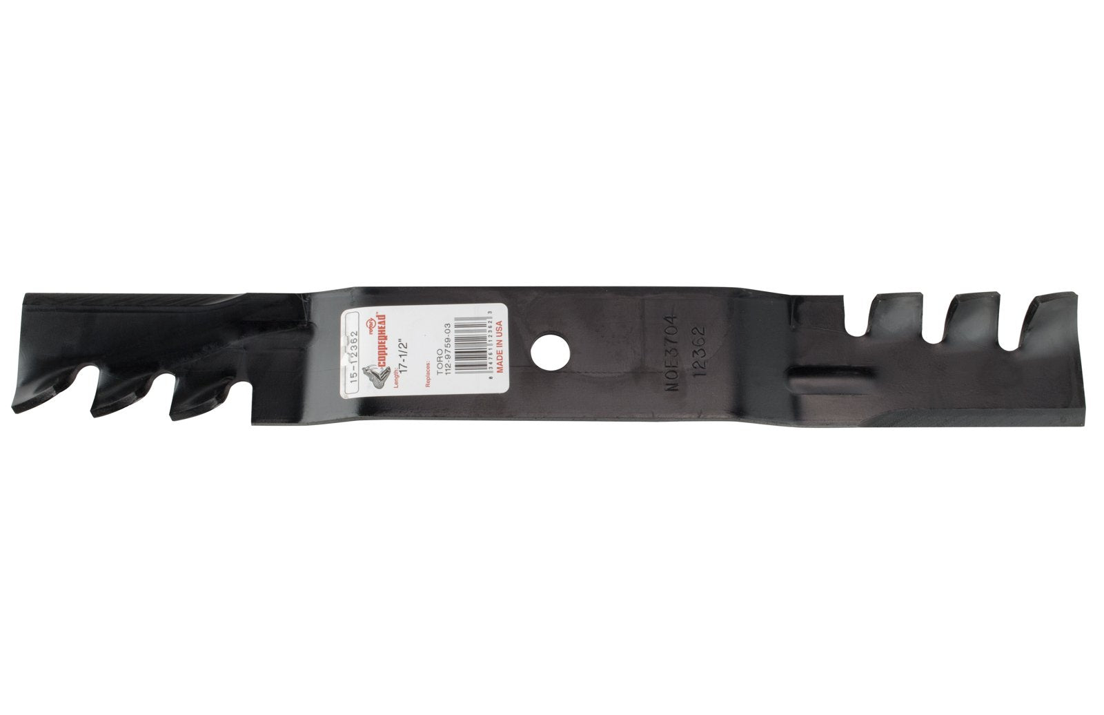 Rotary three-blade set laid out for Toro compatibility