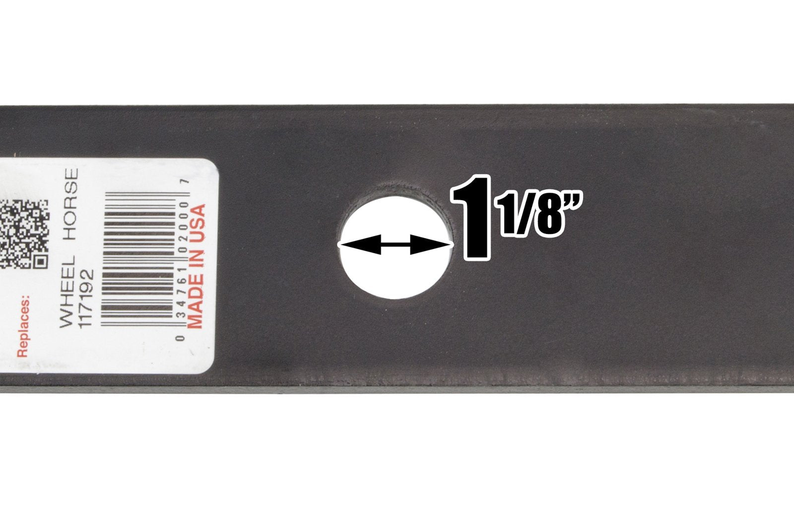 Rotary blade edge detail highlighting sharpness and durability.
