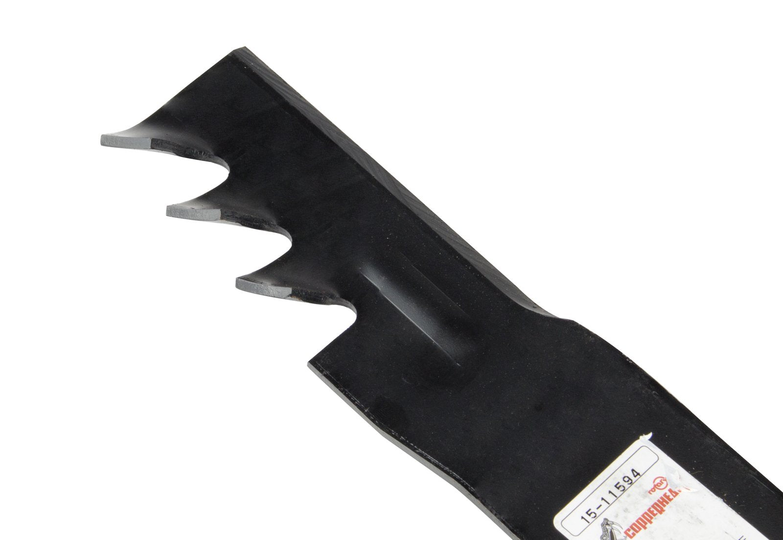 Durable Rotary Copperhead blade detail highlighting corrosion-resistant steel.