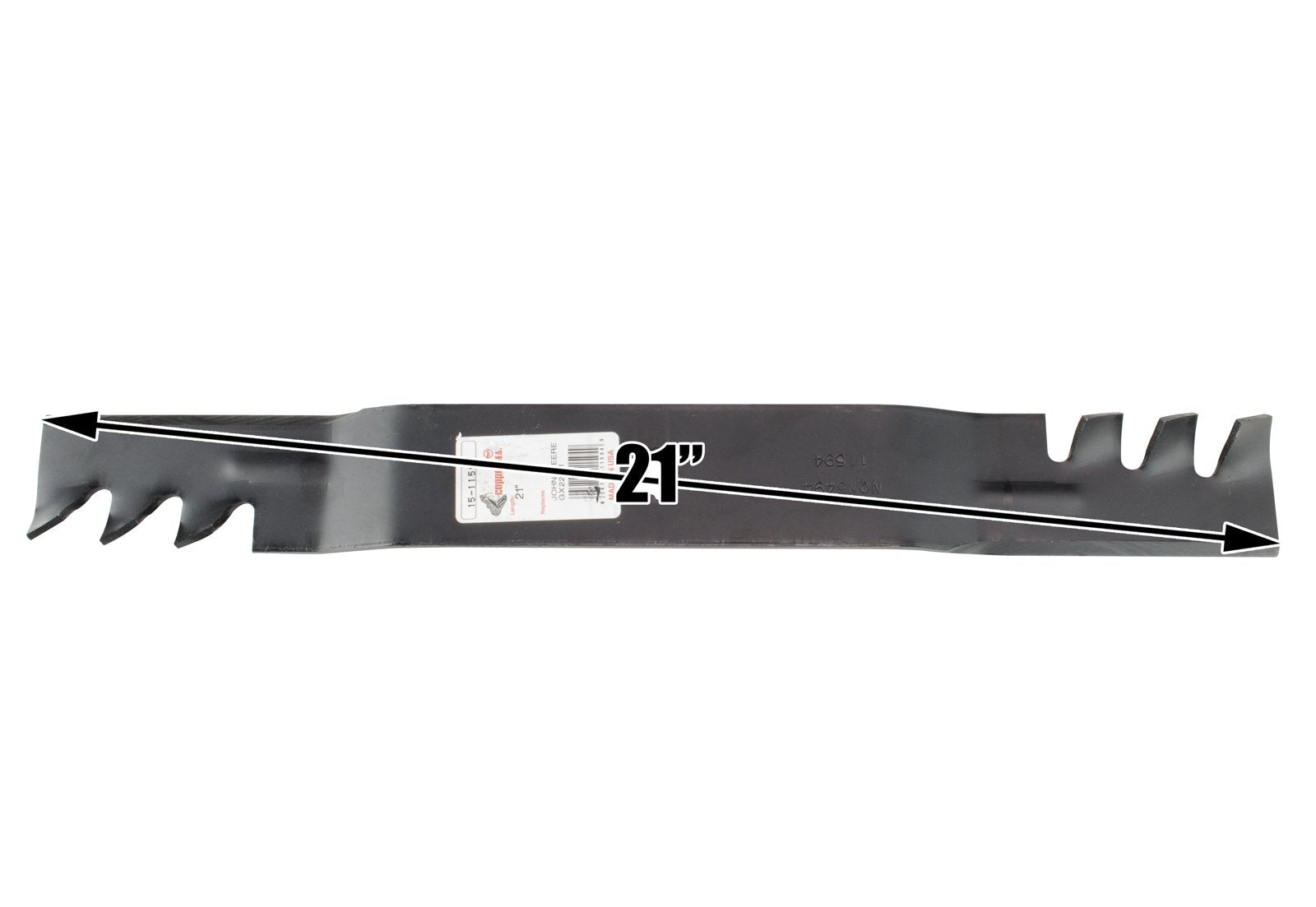 Rotary Copperhead blades mounted on a 42-inch John Deere D100 deck.
