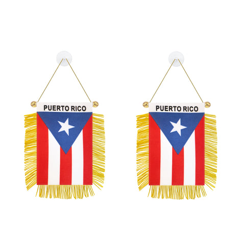 Rotenl Puerto Rico window flag 3x5 with fade-resistant color for home display