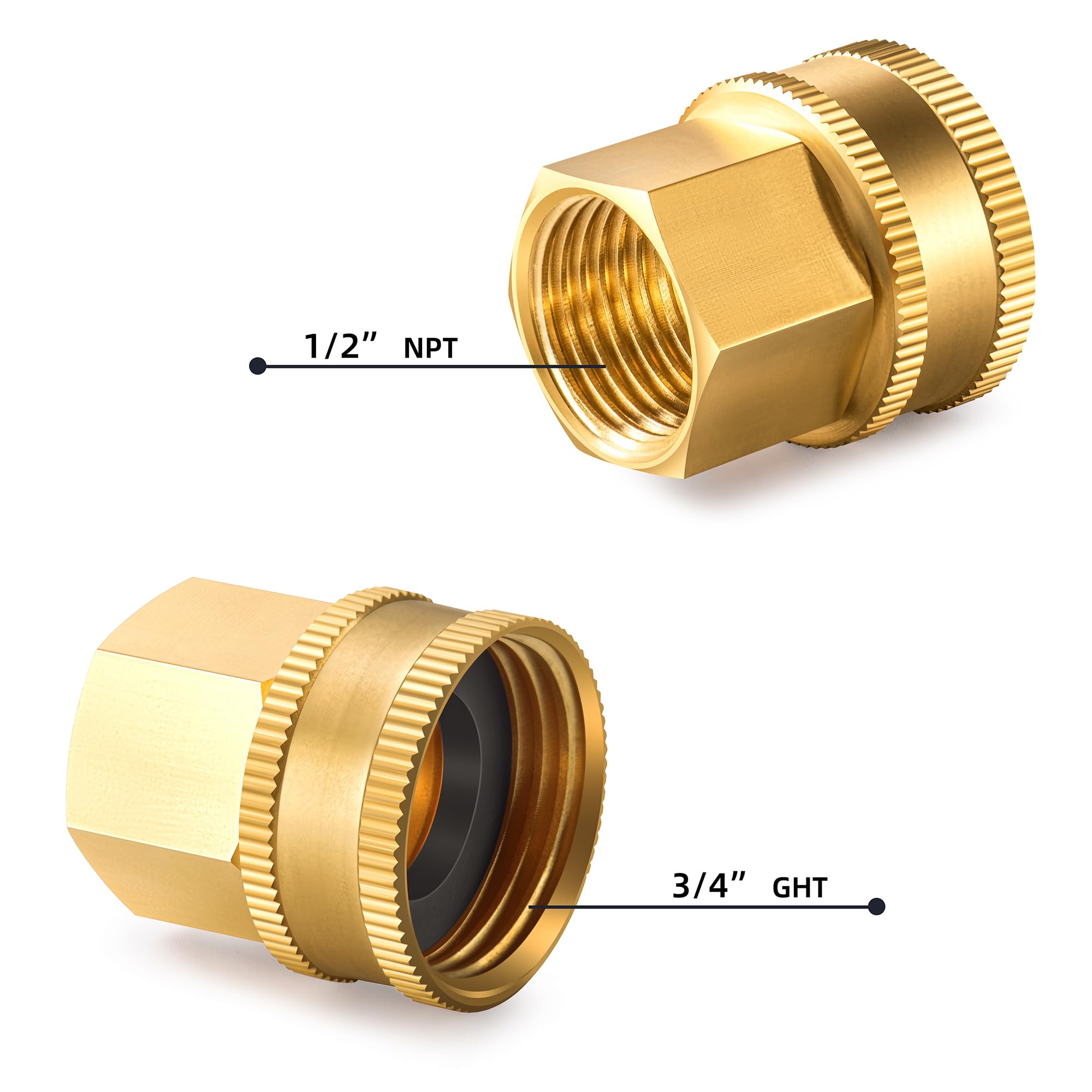 RouLiPouLi included washers and teflon tape for tight seals.