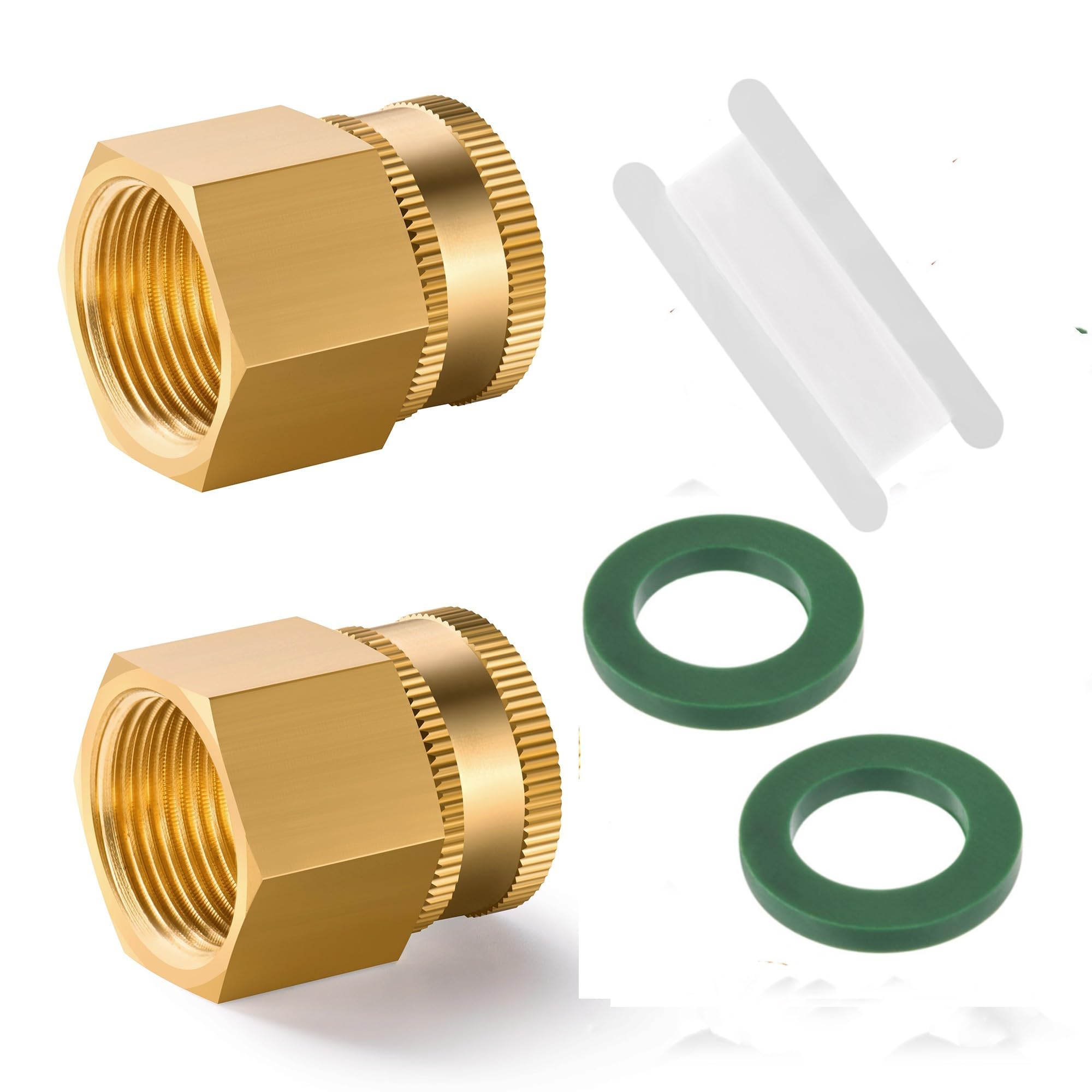 RouLiPouLi brass garden hose adapter swivel connector for leak-free hoses.