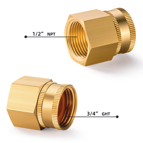 RouLiPouLi brass swivel with rubber washer delivers watertight seals.